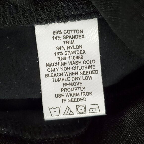 Women With Control 3XP Black Stretch Cotton Blend Wide Leg Pants - Picture 5 of 5